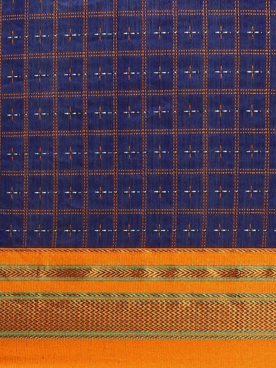 Royal Blue Chandram Chikki Handloom Saree