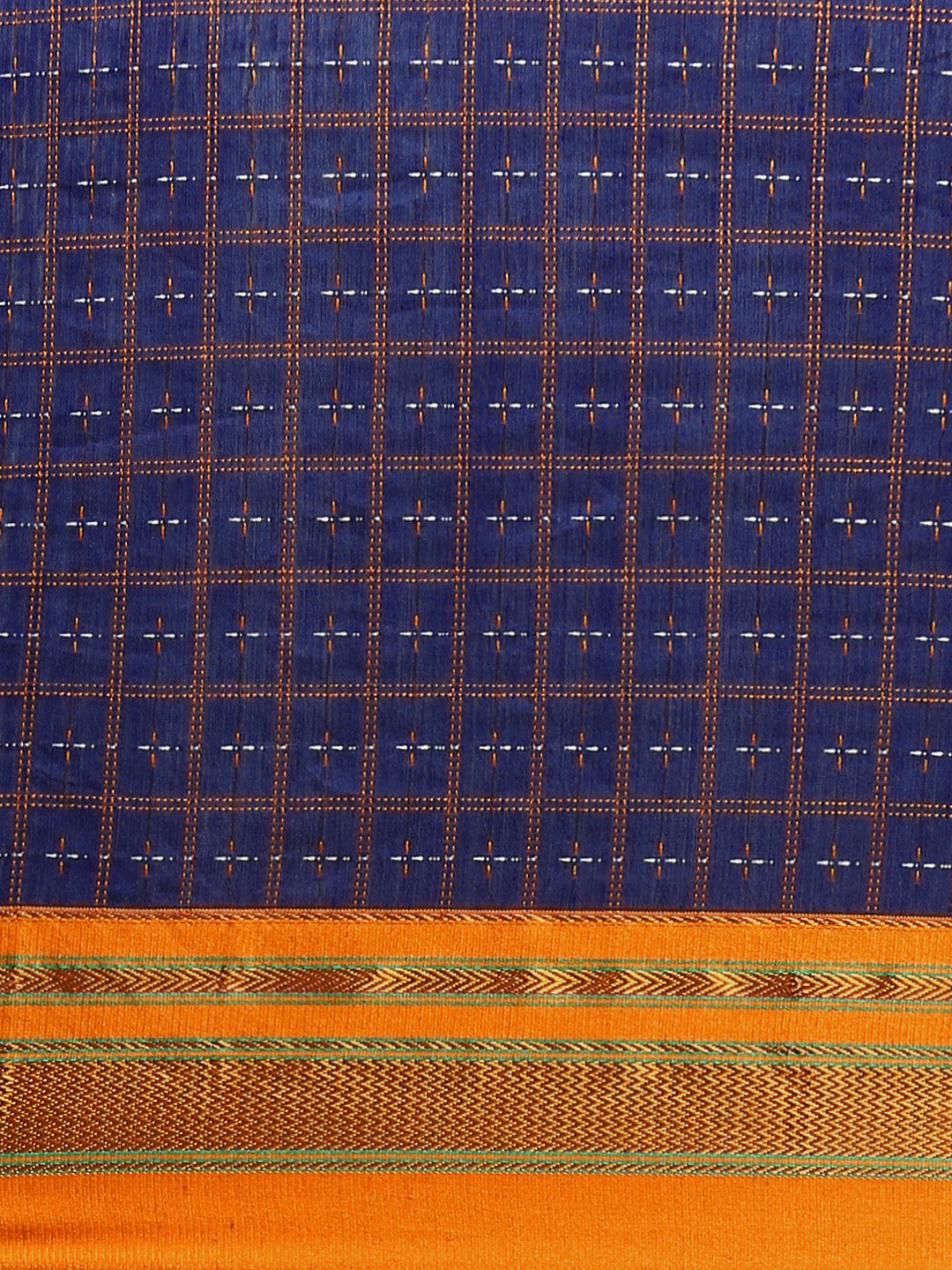 Royal Blue Chandram Chikki Handloom Saree