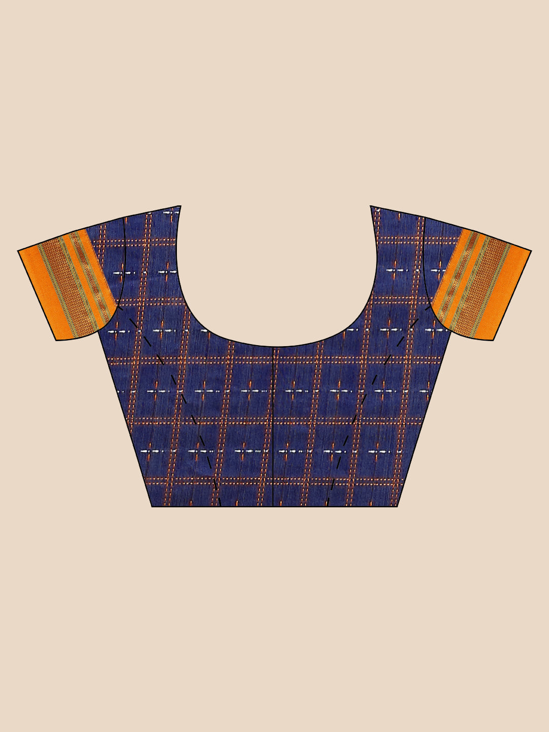 Royal Blue Chandram Chikki Handloom Saree