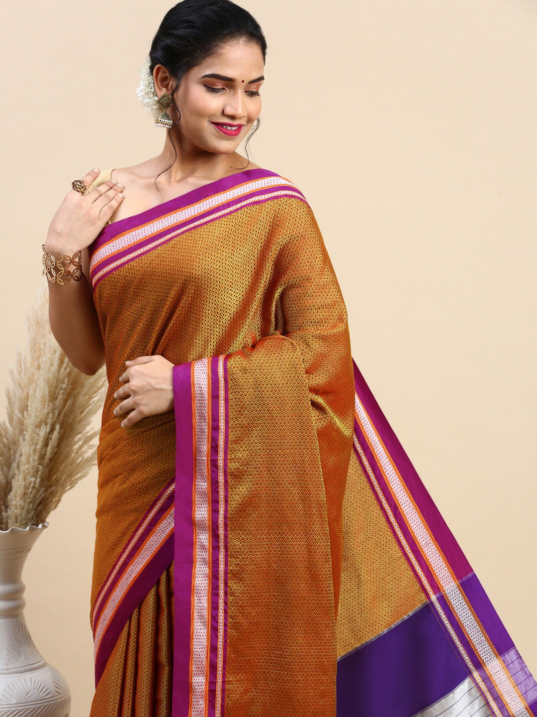 Golden Khun Saree