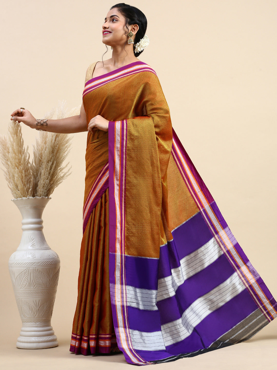 Golden Khun Saree