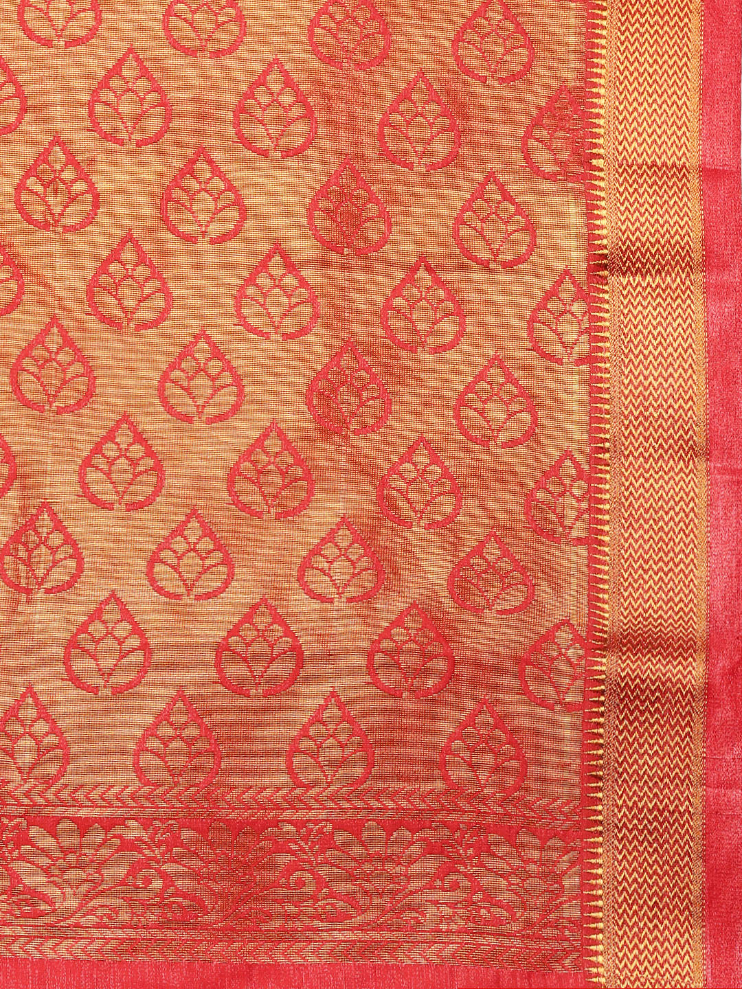 Goldish Yellow Traditional & Royal Kanchipuram Silk Butta Work Saree