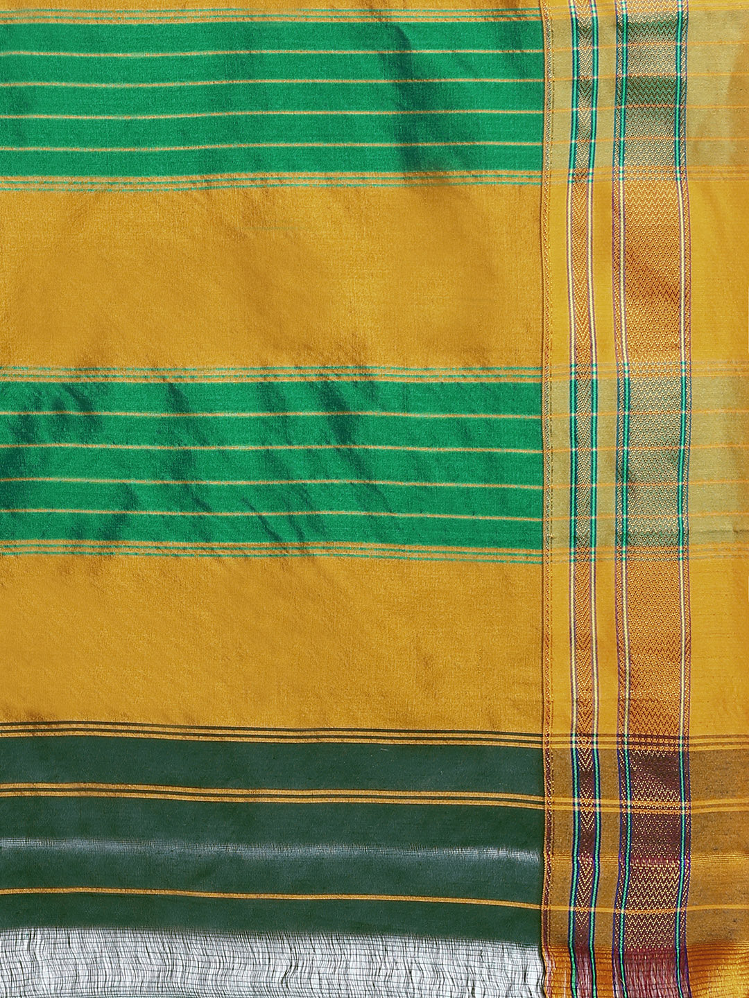 Green Chandram Chikki Saree