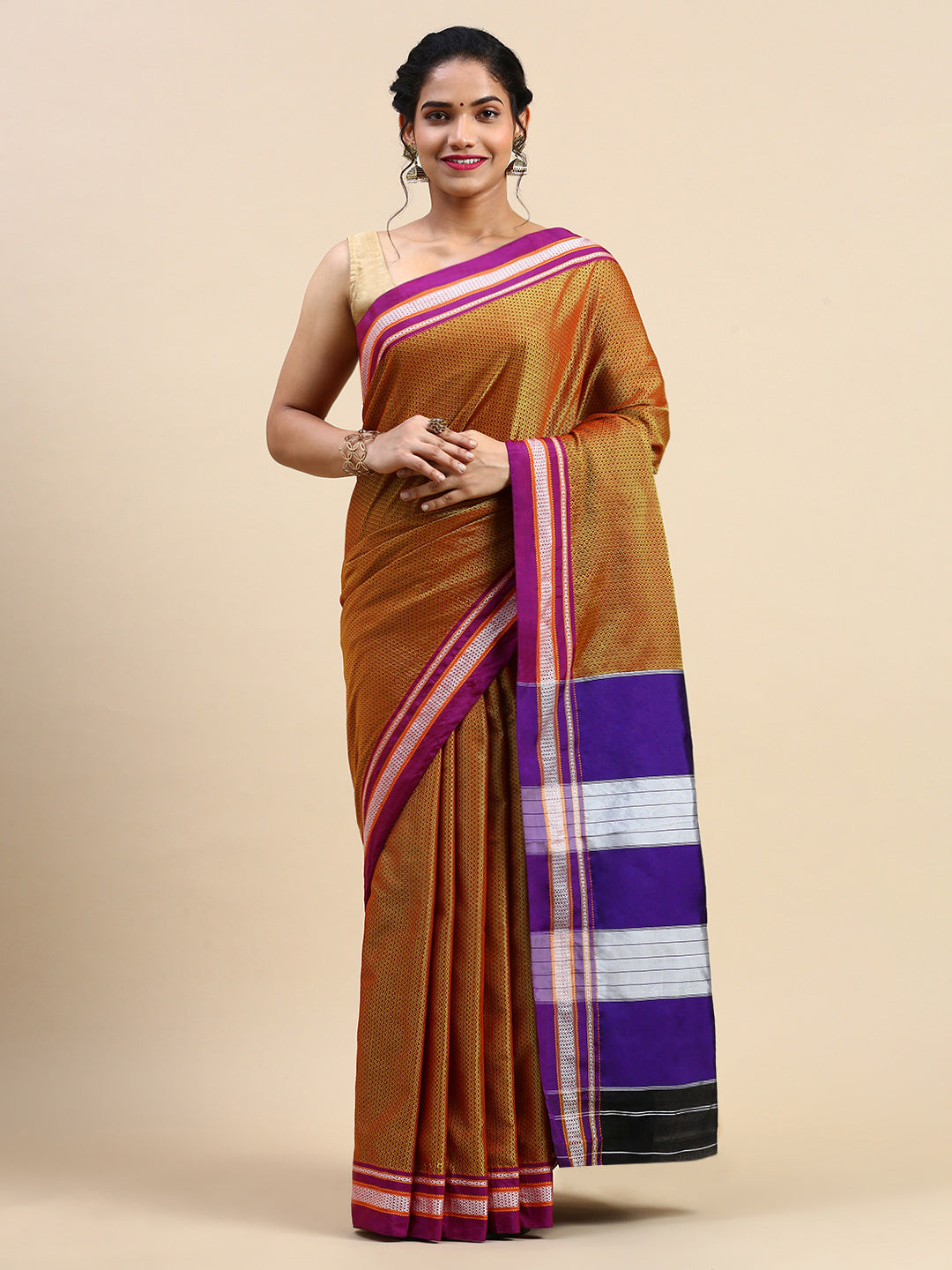 Golden Khun Saree